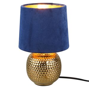 Lampe de table en céramique dorée, Jorre, avec interrupteur