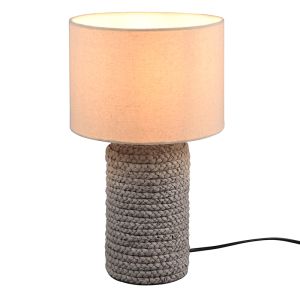 Lampe de table en céramique marronne, Boban, avec interrupteur