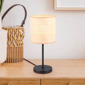 Lampe de table rustique crème, Peder, avec interrupteur