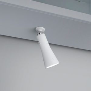 Lampe de table en métal blanche, Remko, 2W, 3000K LED, avec variateur tactile