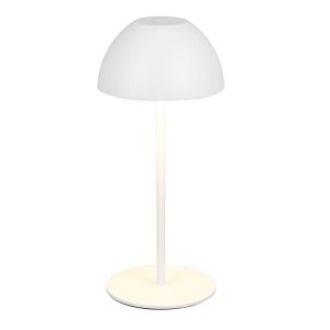 Lampe de table rechargeable en plastique blanche, Mikhail, 2W, 3000K LED, IP44, avec variateur tactile