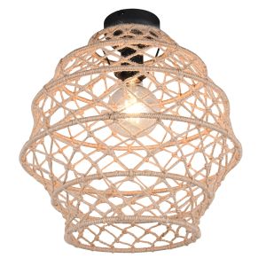 Plafonnier rustique marron, Liduina