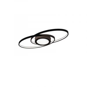 Lampe plafond moderne anthracite, Sarama, 27W, 3000K LED