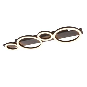 Plafonnier design noir, Ishaan, 26,5W, 3000K LED