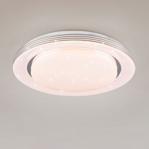 Lampe plafond moderne blanche, Alpha, 18W, blanc chaud à froid réglable LED, avec télécommande