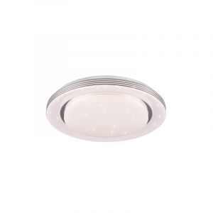 Lampe plafond moderne blanche, Alpha, 22W, blanc chaud à froid réglable LED, avec télécommande