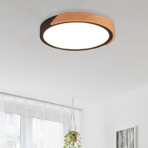 Lampe plafond moderne noire, Nevil, 20W, 3000K LED, gradable en 3 étapes