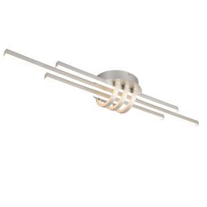 Lampe plafond moderne nickel, Saloua, 20W, 3000K LED, gradable en 3 étapes
