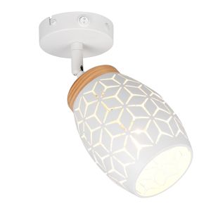 Spot mural moderne blanc, Delana, avec interrupteur