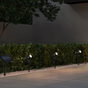 Spot à piquer solaire noir, Mijke, 0,5W, 4000K LED, IP44