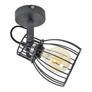 Spot plafond noir industriel, Lidia