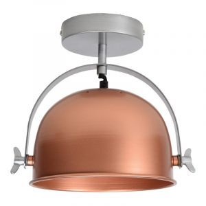 Lampe plafond cuivre industrielle, Felin