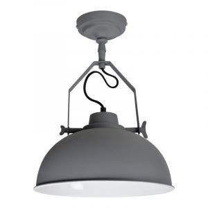Lampe plafond grise industrielle, Fellen