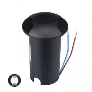 Spot encastré extérieur noir moderne, Marcus, 1W, 6500K LED, IP67