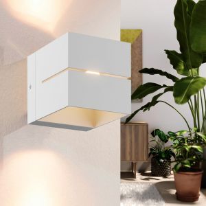 Applique up and down blanche moderne, Gedser