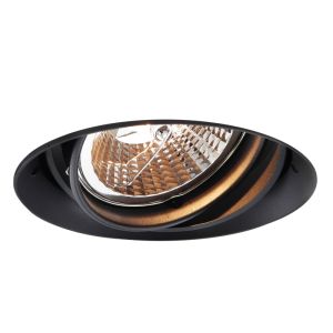 Spot encastré sans bord noir moderne, Wilhelm, GU10 AR111