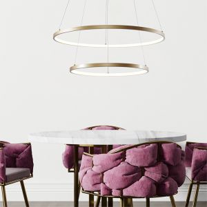 Suspension dorée design, Kubra, 50W, blanc chaud à froid réglable LED