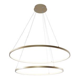 Suspension dorée design, Kubra, 60W, blanc chaud à froid réglable LED