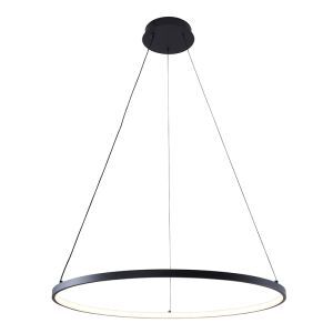 Suspension noire design, Kubra, 28W, blanc chaud à froid réglable LED