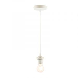 Suspension sans abat-jour blanche moderne, Rika