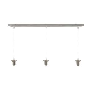 Suspension sans abat-jour chromée en aluminium, Rika