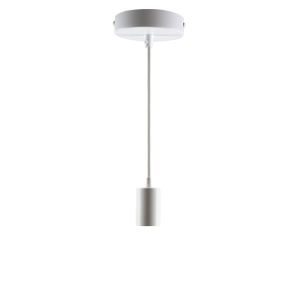 Suspension sans abat-jour blanche en aluminium, Rika