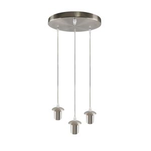 Suspension sans abat-jour chromée en aluminium, Rika