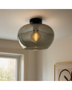 Plafonnier gris design, Vidro