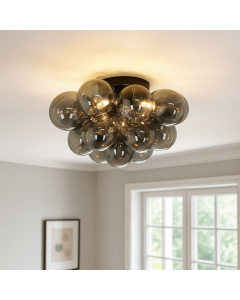Plafonnier gris design, Cyril