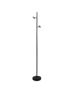 Lampadaire sans abat-jour noir en aluminium, Rika