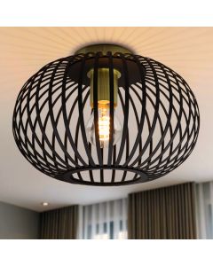 Lampe plafond dorée industrielle, Lieve