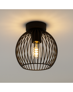 Lampe plafond noire industrielle, Wiro