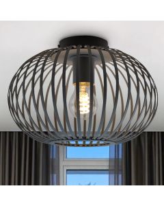 Lampe plafond grise industrielle, Lieve