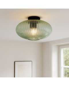 Lampe plafond verte design, Charlois