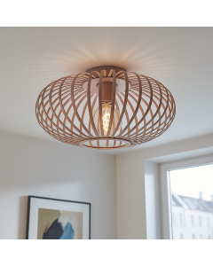 Plafonnier rose industriel, Lieve
