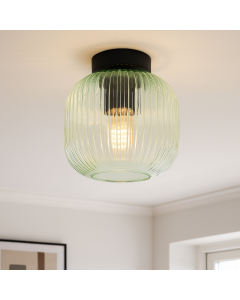 Plafonnier vert design, Charlois