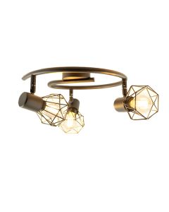 Spot plafond noir industriel, Jaylano
