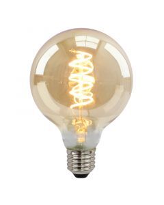 Dimmable E27 ampoule LED, Tuelo, G95, 4w, ambre verre, 2200K