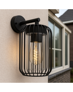 Luminaire extérieur noir moderne, Enya, IP44