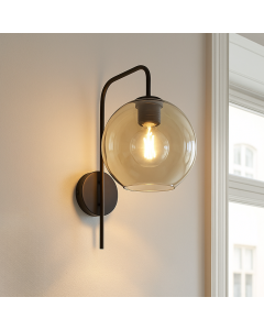 Applique murale ambre design, Giada, avec interrupteur