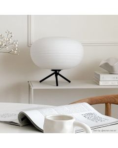 Lampe de table blanche moderne, Davide, avec interrupteur