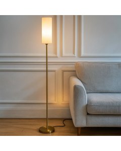 Lampadaire blanc moderne, Gaya, avec interrupteur