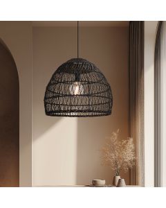 Suspension en rotin noire, Rosa
