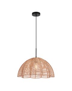 Suspension en rotin marronne, Heather
