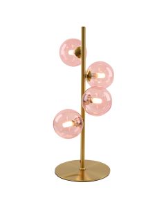 Lampe de table rose design, Remo, avec interrupteur