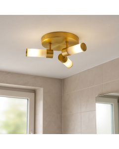 Plafonnier salle de bain doré moderne, Callum, IP44