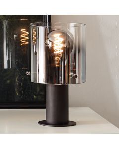 Lampe de table marronne design, Nour, avec interrupteur
