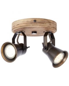 Spot plafond en bois marron, Carolyn
