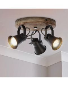 Spot plafond en bois marron, Carolyn