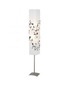 Lampadaire en papier blanc, Octavio, avec interrupteur